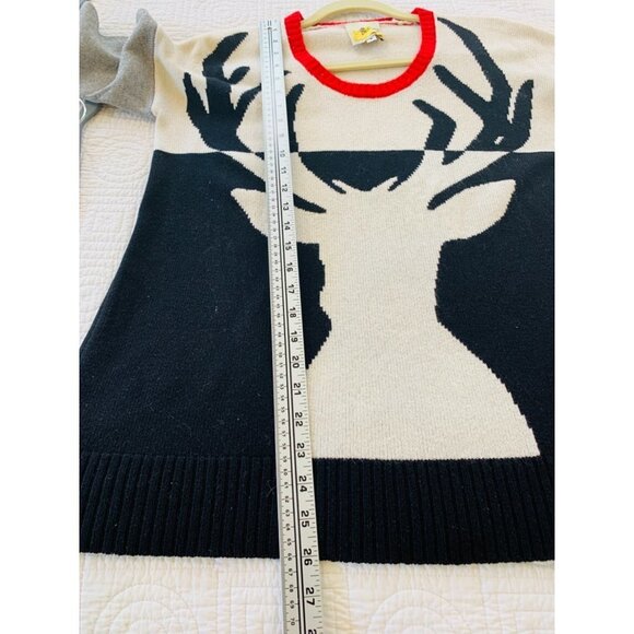 Michelle Mason Cashmere Wool Sweater Deer Pattern Size S - Picture 8 of 11